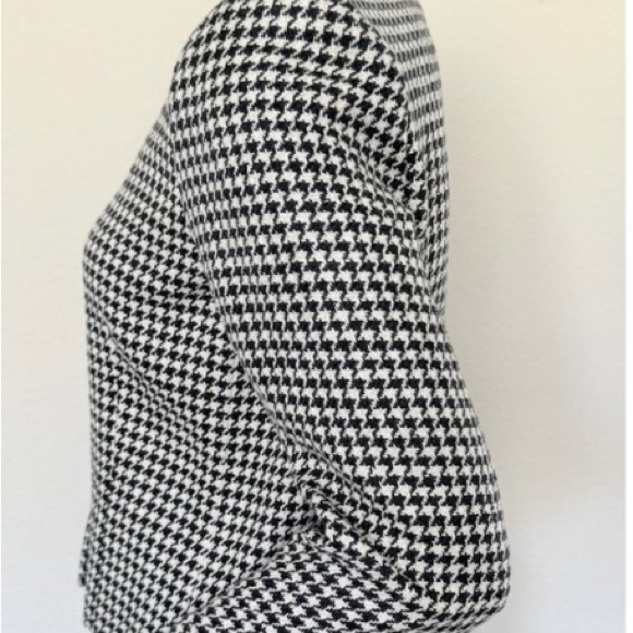 Vintage Ralph Lauren Navy Blue and White Houndstooth Blazer - Picture 3 of 5